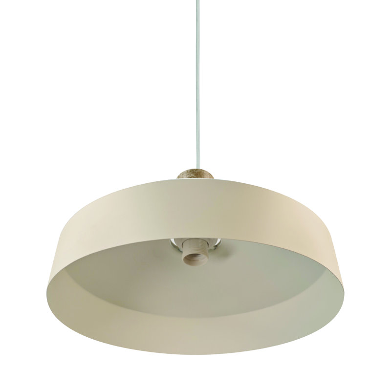 1 - Light Satin Pendant, White, Beige