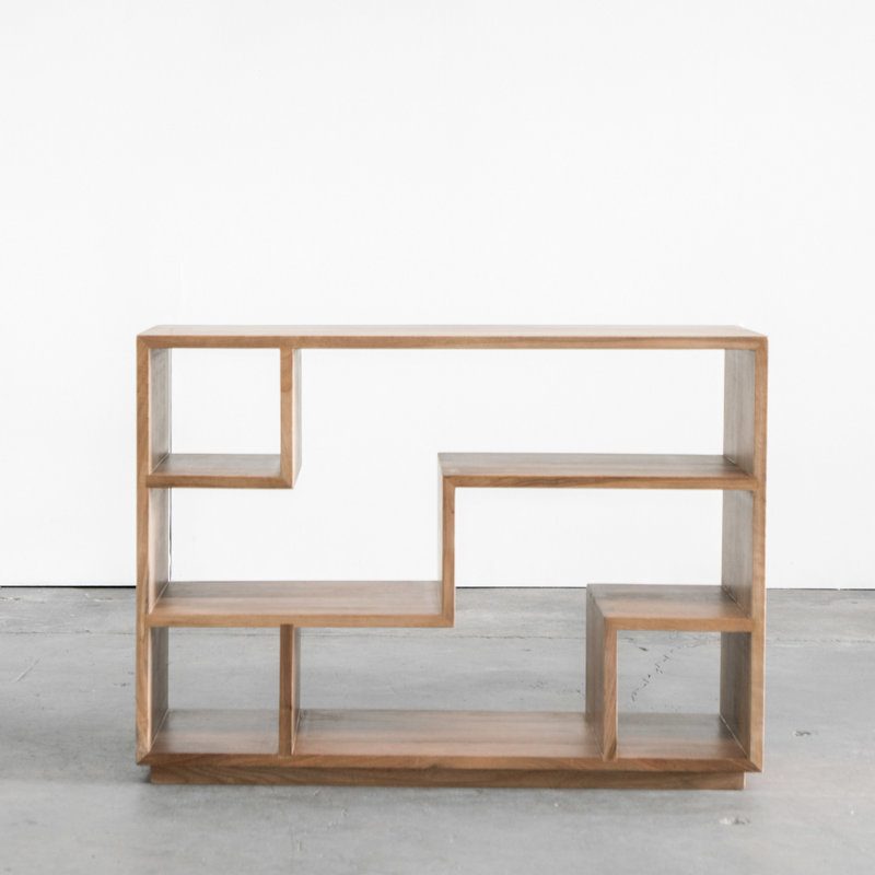 Tao Geometric Bookcase, Light Walnut
