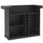 Armoire de bar 63 po avec mini réfrigérateur, porte-bouteilles, tablettes de rangement et comptoir de bar