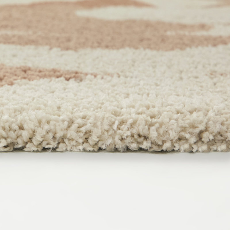 Grimsby Brown/Pink Geometric Color Block Area Rug, Rectangle 7'10" x 10'