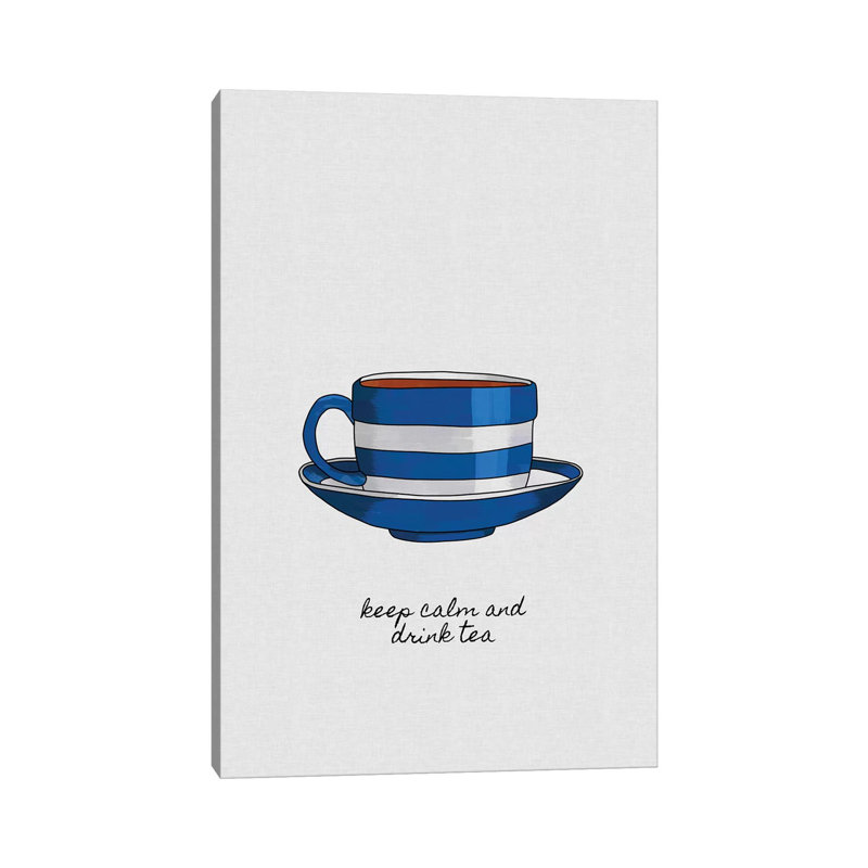 «Keep Calm And Drink Tea» par Orara Studio, impression sur toile tendue, H 12 po x l 8 po x P 0,75 po