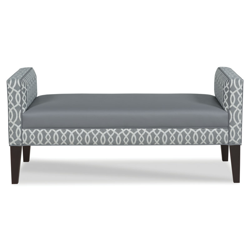 Bradshaw Upholstered Bench, Pewter (9953 65), French Oak