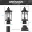 Luminaire d'extérieur 14,5 pouces avec verre trempé