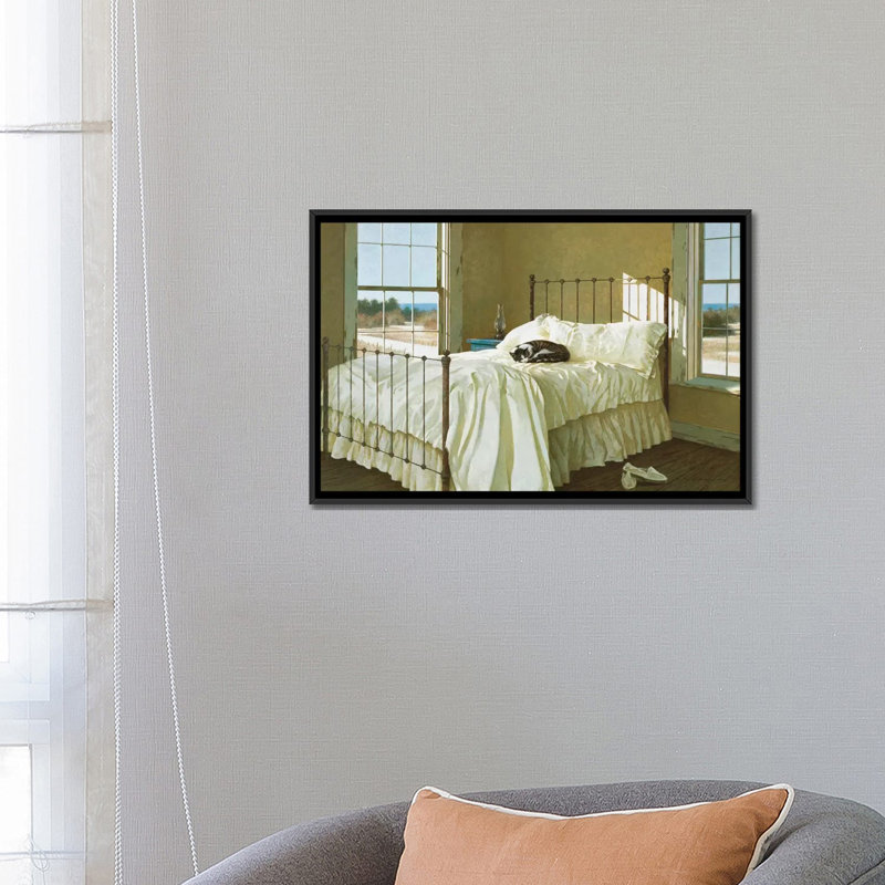 " Lazy Afternoon " by Zhen-Huan Lu, 18" H x 26" W x 1.5" D, Black Framed Canvas
