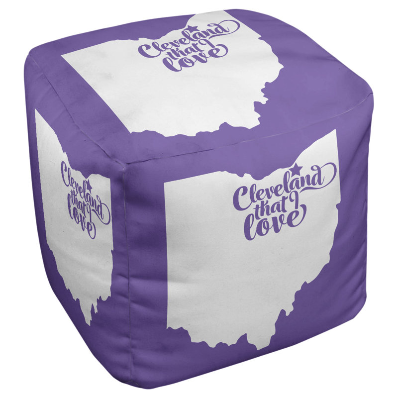 Repose-pieds cube cleveland ohio, Mauve