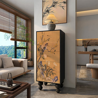 Armoire de rangement de style Wabi-sabi