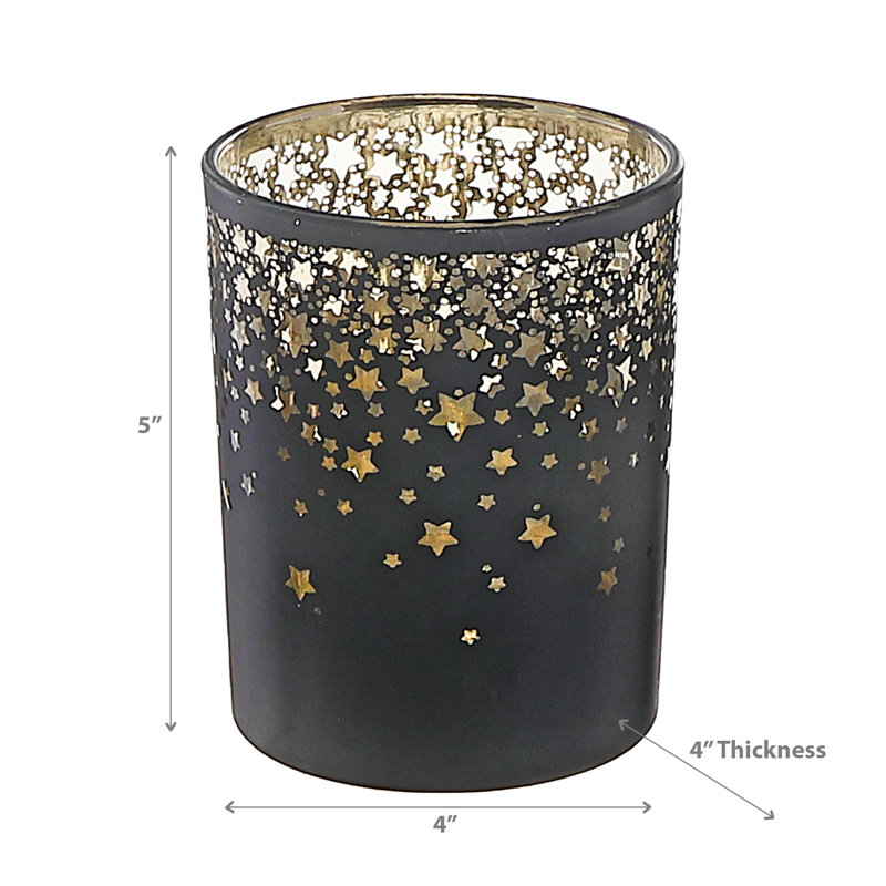 5'' H Glass Tabletop Tealight Holder