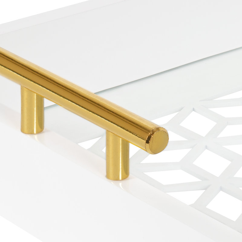 Plateau de service Magalia, Blanc, L 16,5 po x P 12,25 po