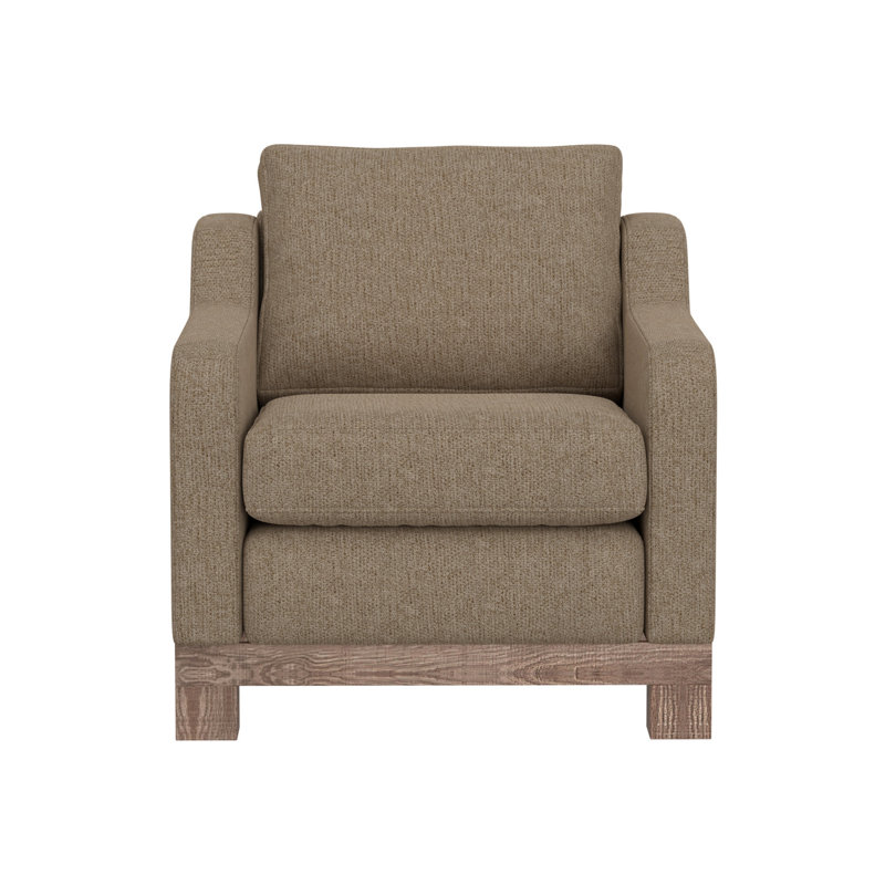 Fauteuil large de 31,75 po Giralda Casoni, Tissu brun clair 152