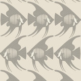 Angel Fish - Taupe Wallpaper