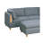 5Pc Modular Sectional Living Room Furniture - Steel Fabric Couch With 2X Wedges, 1X Armless Chair, Ottomans Color