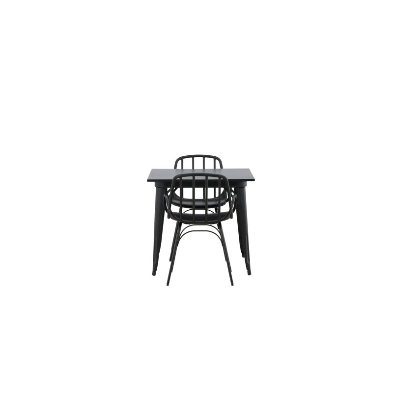 Timmons 2 - Person Dining Set, Black, Black