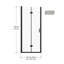 Porte de douche pivotante à panneau pivotant de 32 à 33,2 po de largeur, verre trempé de 6 mm, finition noire, installation réversible, pivot pivotant à 180 °, charnières pliantes bi, bandes d'étanchéité magnétiques pour le nettoyage à sec-118932967