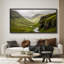 «Winding Road Through Lush Green Vallys», art mural sur toile - photographie de nature scénique pour des espaces rustiques-116517353