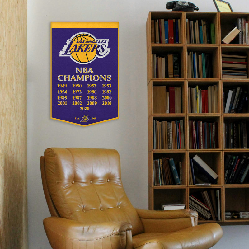 NBA Los Angeles Lakers Dynasty Bannière | 24 po x 36 po