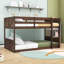 Lit superposé simple au-dessus d'un lit simple en bois-81598568