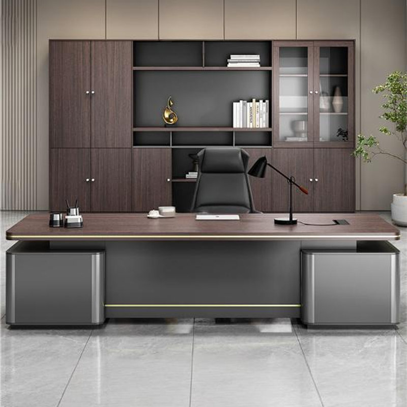 Modern Minimalist Rectangular Office Desk, 29.53" H x 70.87" W x 31.5" D