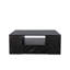 Table basse haute DEL 14,57 po, tables basses modernes pour le salon, table basse avec rangement, petite table basse, table centrale en bois avec 2 tiroirs et tablette latérale ouverte