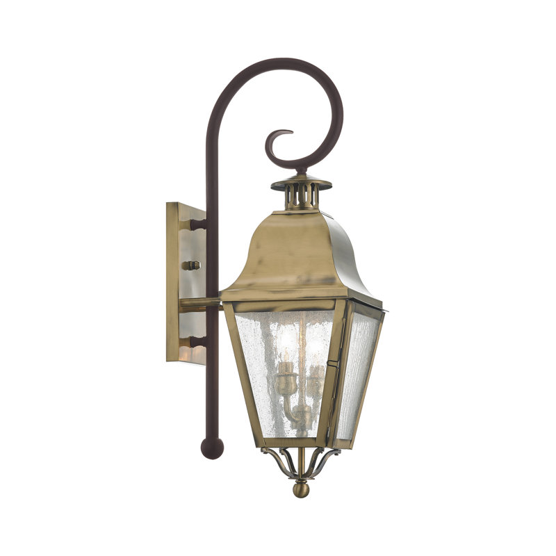 Arnfred Solid Brass Wall Light, 24.75" H x 8.25" W x 11.5" D, Antique Brass