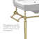 Whitehaus Collection 23" Console with Integrated Rectangular Bowl, Brass Leg Support and Side Towel Bar