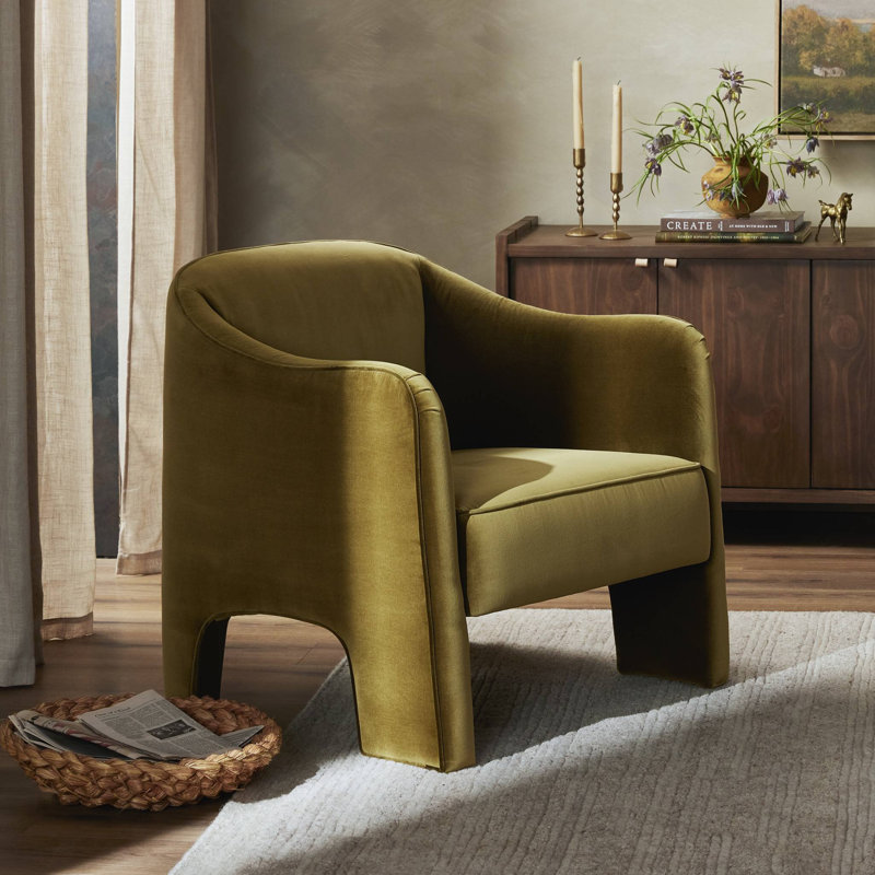 Sully Chair in Surrey Moss, Monte Navy Velvet