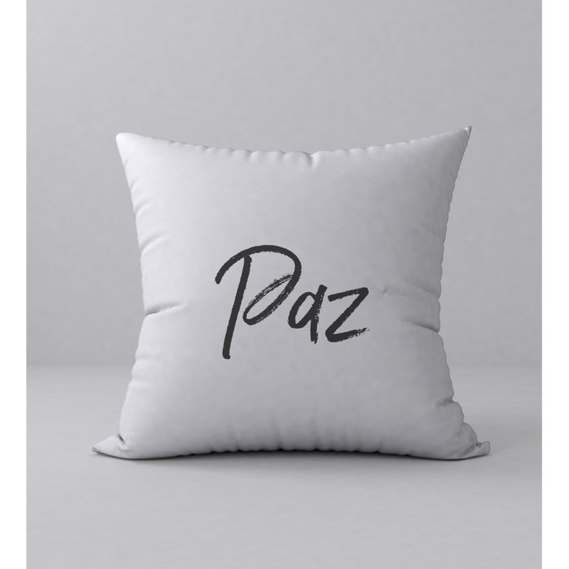 Housse de coussin carrée, 18 po x 18 po, Polyester/Polyfill