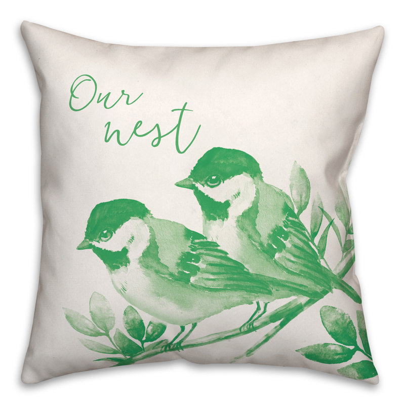 Housse de coussin d'extérieur carré et insert, Vert