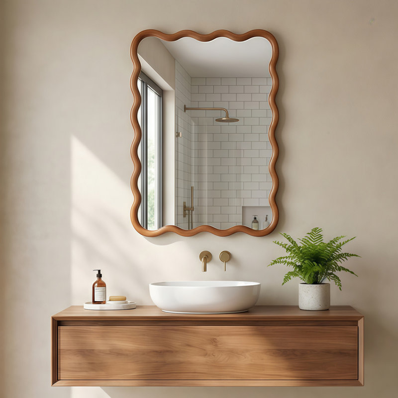Miroir rectangulaire, Walnut