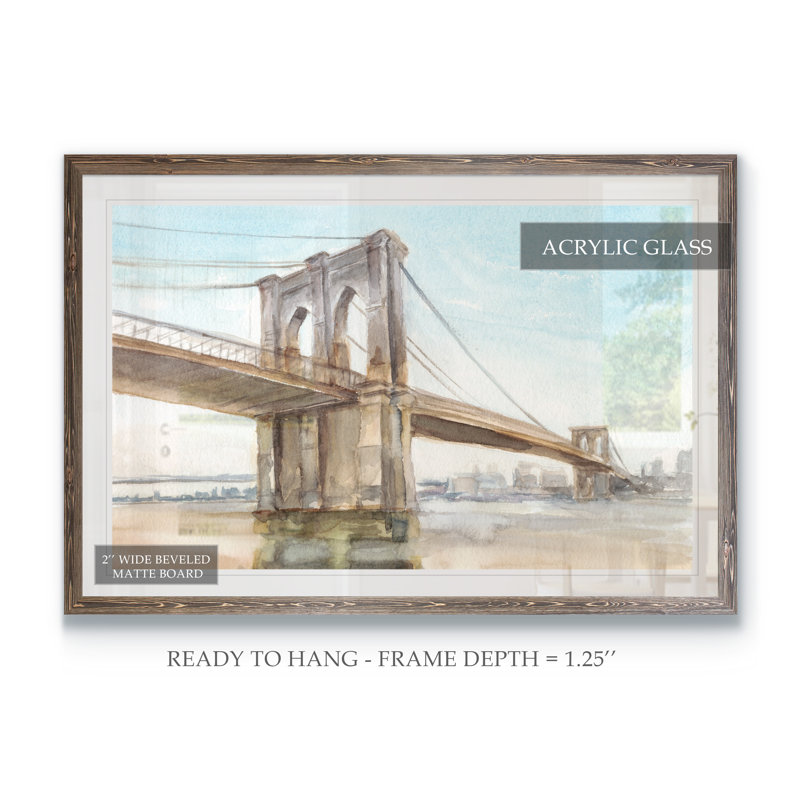 « emblématique aquarelle bridge ii » par paul cezanne-cadre photo, reproduction d’art, H 22 po x l 16 po x P 1 po