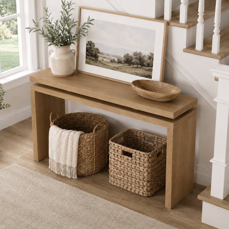 Console de salon Classic Farmhouse, Brun antique