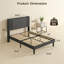 Lit plateforme à oreilles Bettyjean: structure en bois et métal + rangement sous le lit-65479671-65479668
