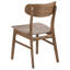 Chaise de salle à manger Husnain noyer et brun