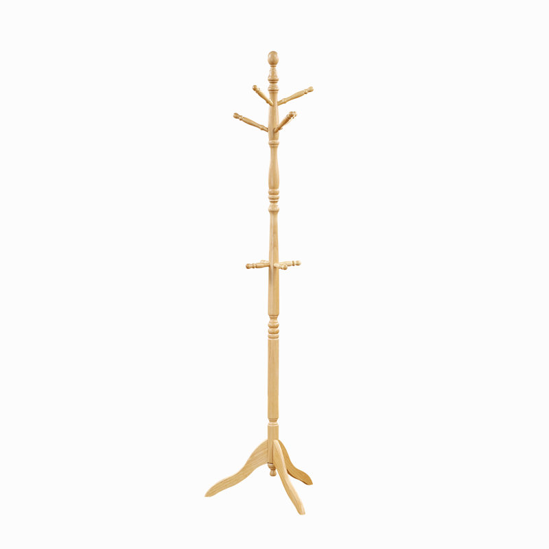 Portemanteau Classic en bois massif, 10 crochets, Natural