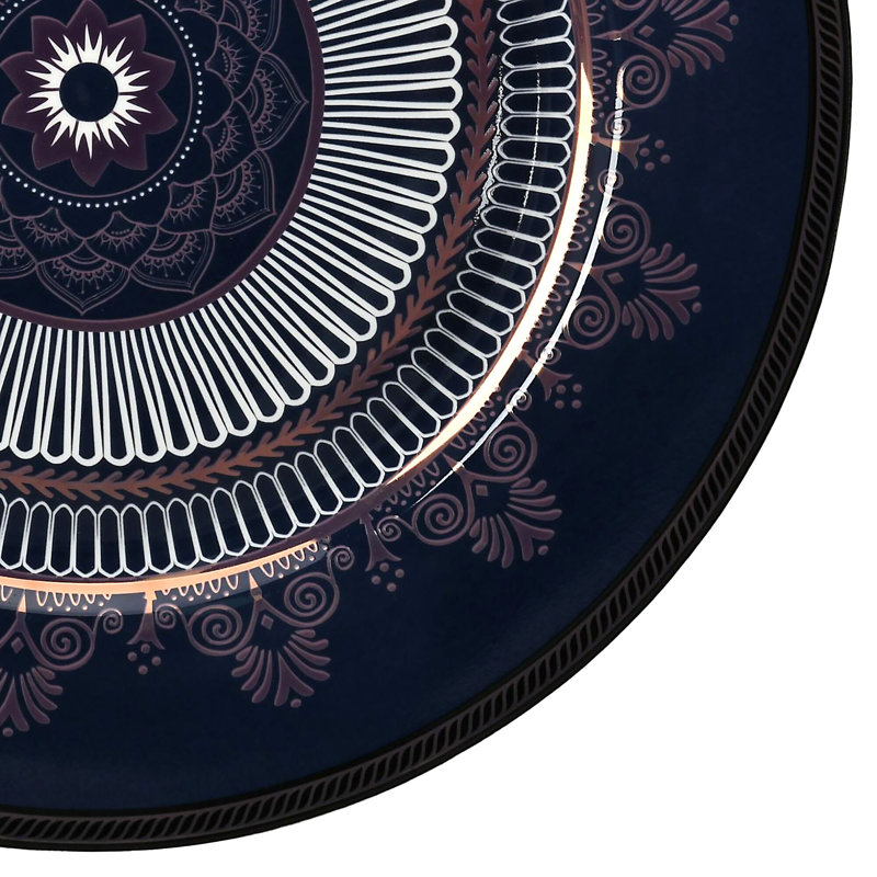 Assiette plate en porcelaine de 10,5 po Siep, ensemble de 4