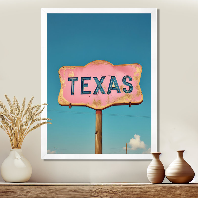Panneau de signalisation Texas - décoration murale Texas, H 32 po x l 16 po x P 1 po