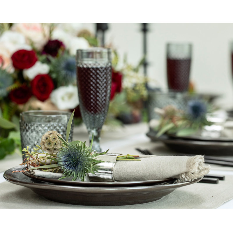 Fringe - 100% Pure Linen Dinner Napkins, Natural