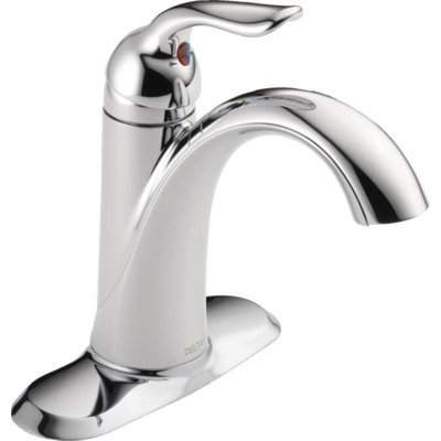 Robinet de salle de bain à un trou avec drain Lahara, robinet de salle de bain à poignée simple