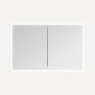 Armoire à pharmacie Edge Royale avec miroir de maquillage à DEL 3X, désembueur et prises électriques