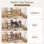 Ensembles de table de salle à manger modernes et compacts pour petits appartements, bois brun clair et panneau de fibres à densité moyenne
