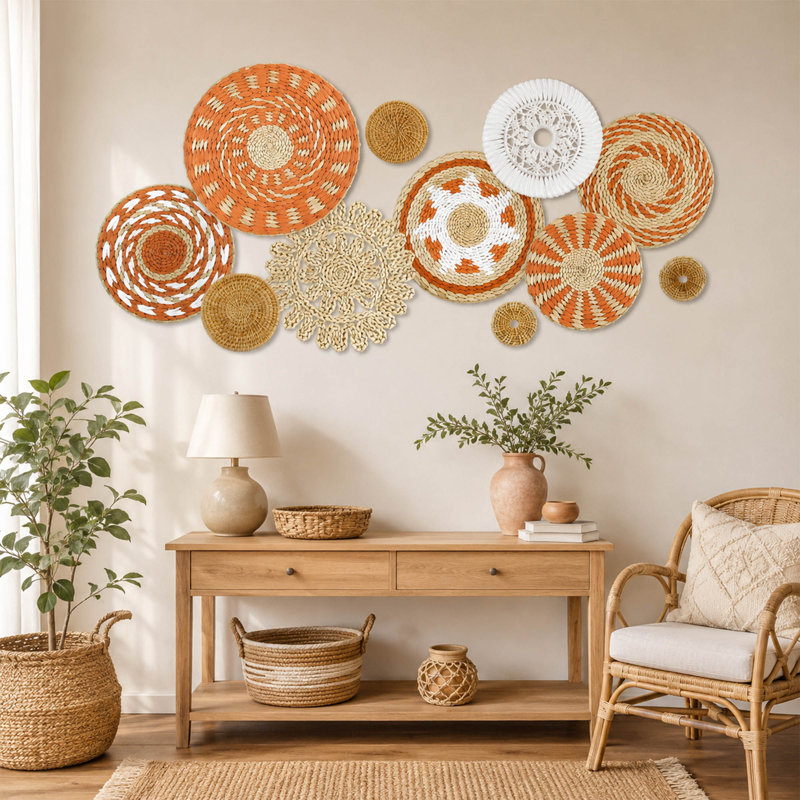 Ensemble de 11 paniers décoratifs Boho
