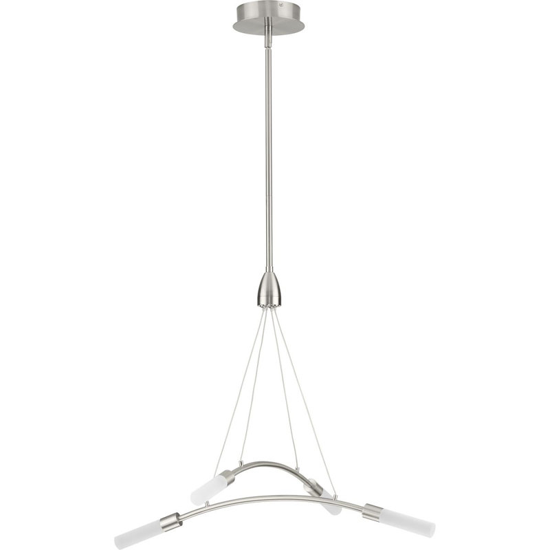 Besek 4 - Light LED Modern Linear Chandelier, Brushed Nickel