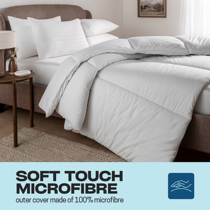 Night Comfort Climate Control Summer Cool Season Microfibre 3 Tog Duvet, Super King