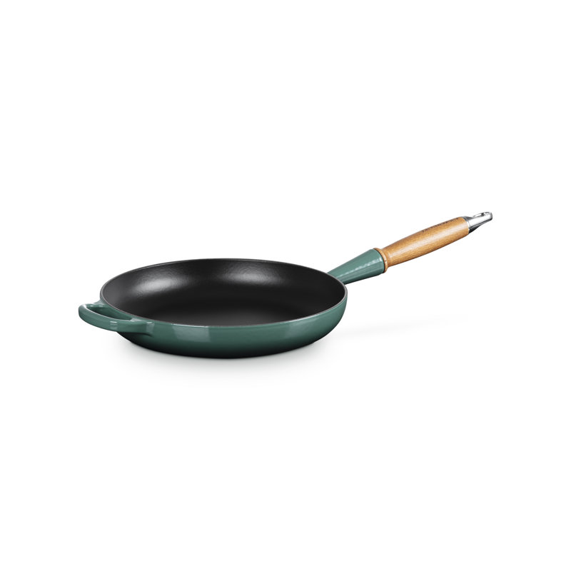 Le Creuset Enameled Cast Iron Alpine Wood Handle Fry Pan, 2.25Qt. - Flame, Artichaut