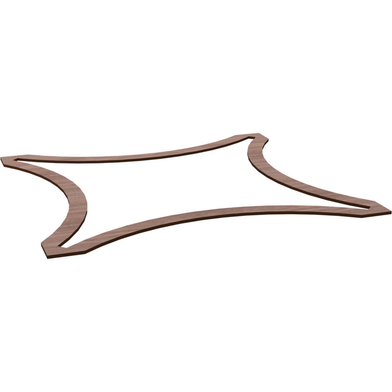 Charpente de plafond décorative Lilley, Noyer, H 47,25 po x l 47,25 po x P 0,375 po