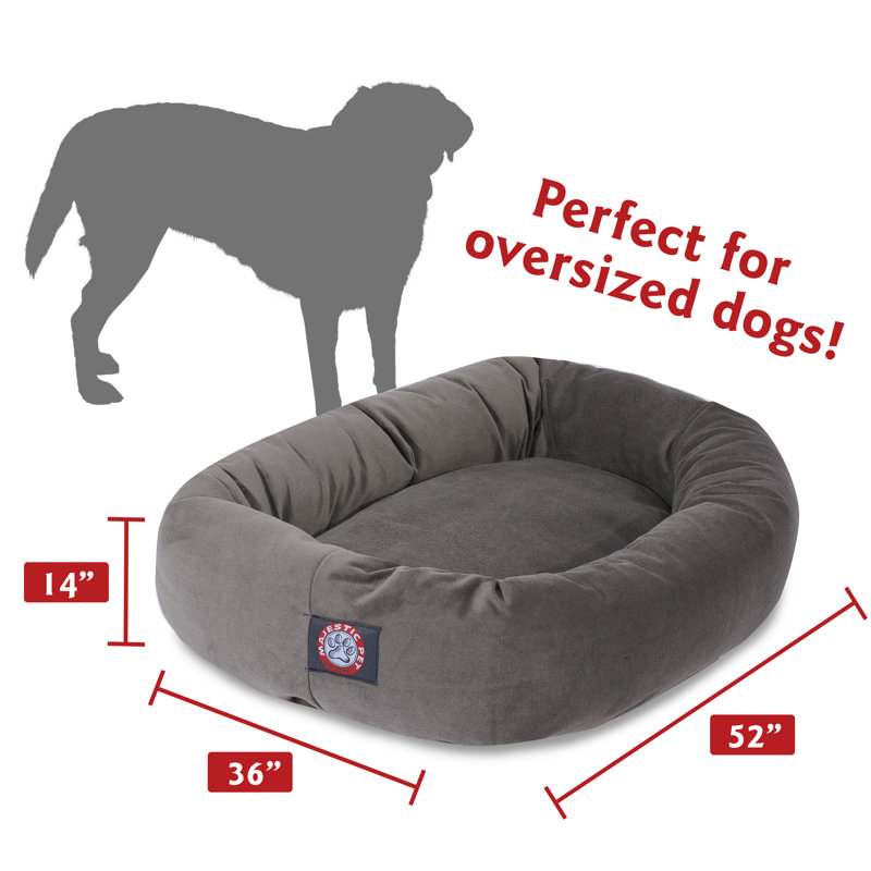 Traversin pour chien, Très grand (l 36 po x P 52 po x H 14 po), Gris