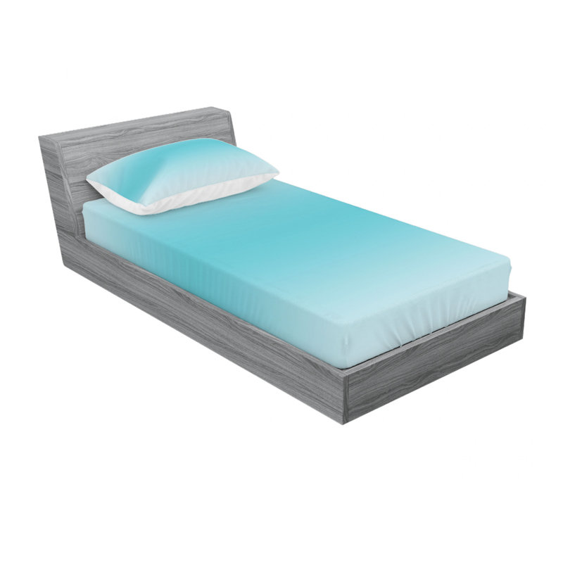 Microfiber Ombre Sheet Set, Twin Sheet Set with 1 Pillowcase, Turquoise