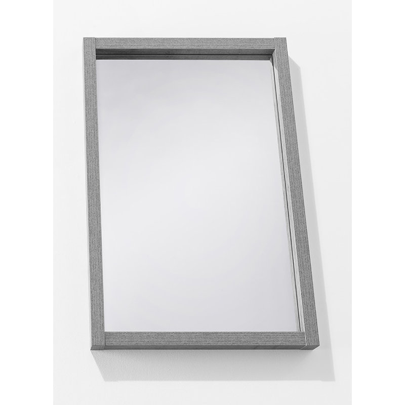 Lafabrica Wood Flat Wall Mirror, Silver