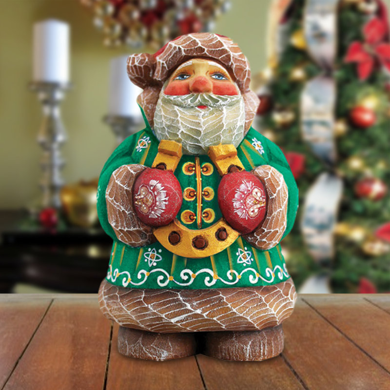 Derevo Santa Horseshoe Figurine