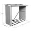182cm W x 89cm D Metal Log Store