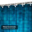 Rideau de douche à motif abstrait bleu marine avec 12 crochets Tiles-994950794